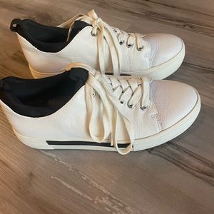 Navy/White leather platform Ariel J Slides Sneakers size 6.5
